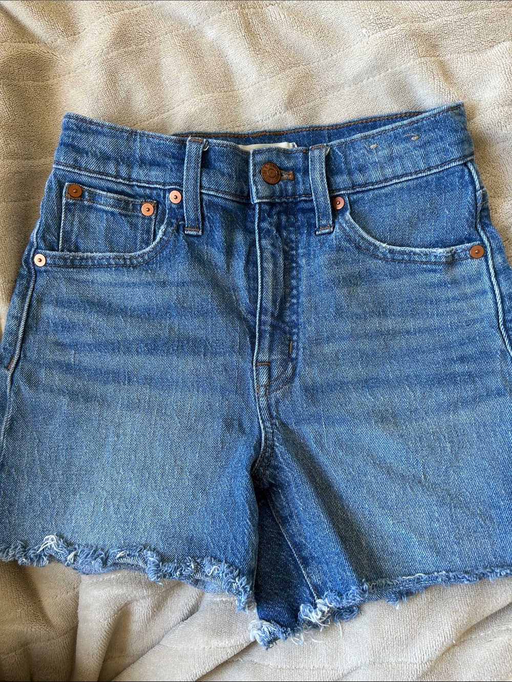 Madewell Medium Blue Denim Cutoff Shorts